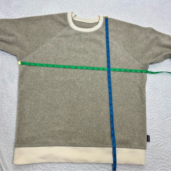 Patagonia Men's Reversible Shearling Crew Pullover Sweatshirt Natural - Picture 5 of 11